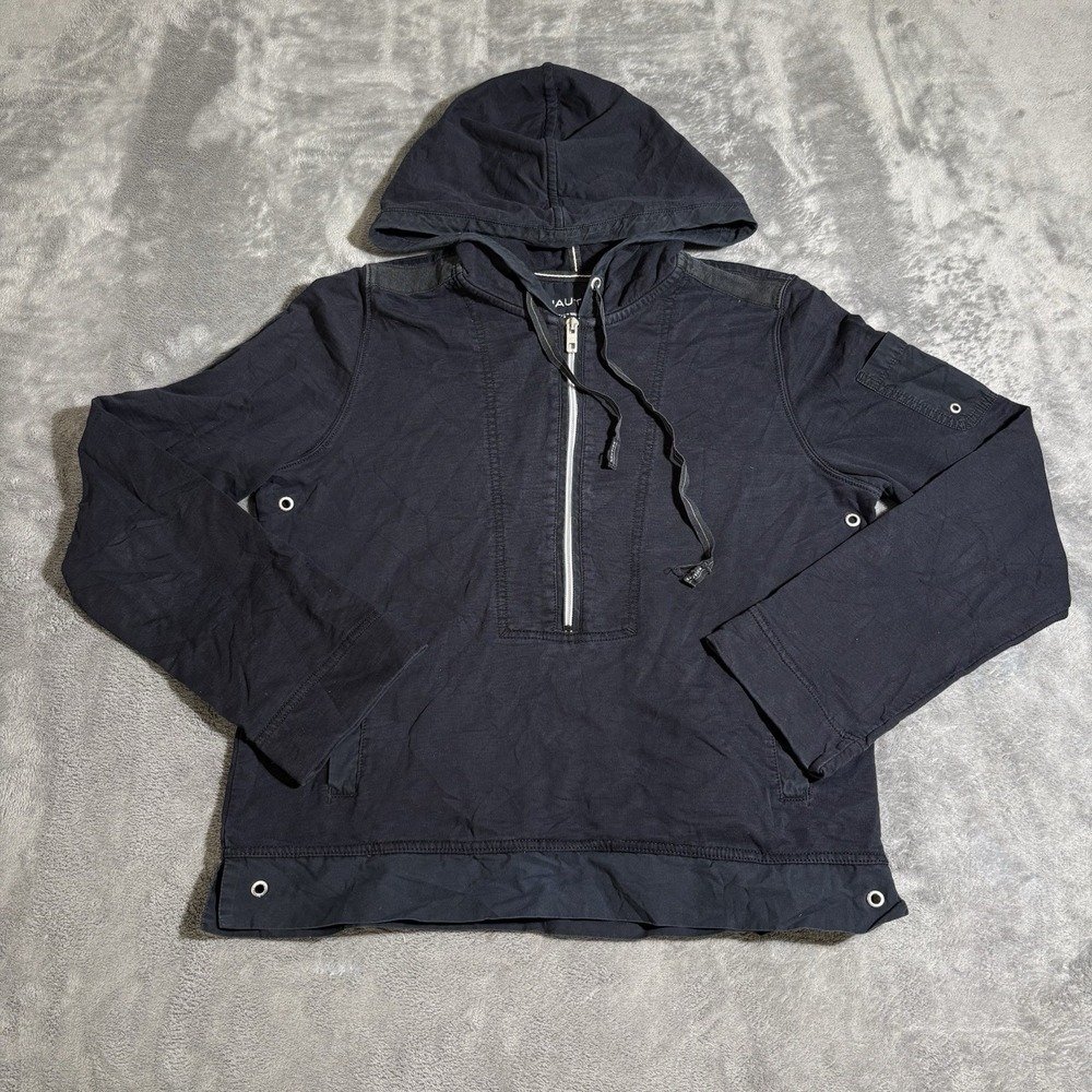 Nautica Women's Medium Cotton Popover Jacket w Hood pockets Lightweight